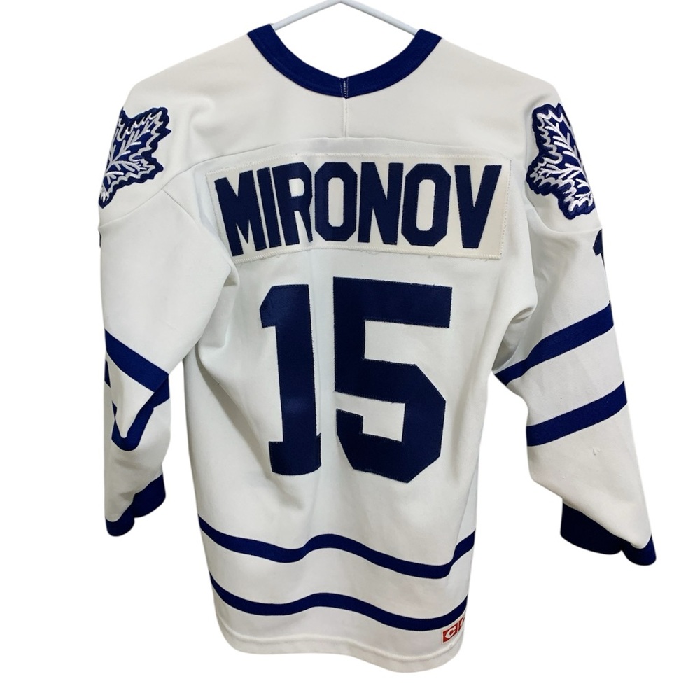 Vintage Toronto Maple Leafs Dmitri Mironov 90’s NHL CCM Jersey Kids Size L / XL